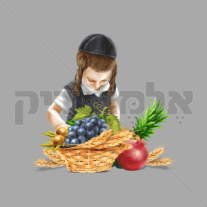 ילד עם פירות