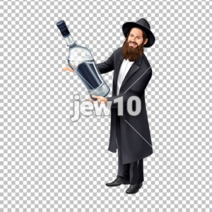יהודי מחזיק בקבוק